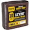 Core Tarps Heavy Duty Tarp, 20 ft L x 0.5 mm H x 12 ft W, 10 Mil, Brown/Black, Polyethylene CT-602-12X20 - alternate 1